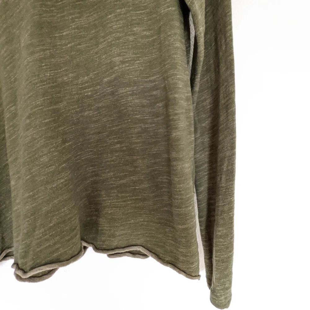 Free People Beach Cocoon Top One Body Funnel Neck Top Rolled Hem  Green - Picture 11 of 16